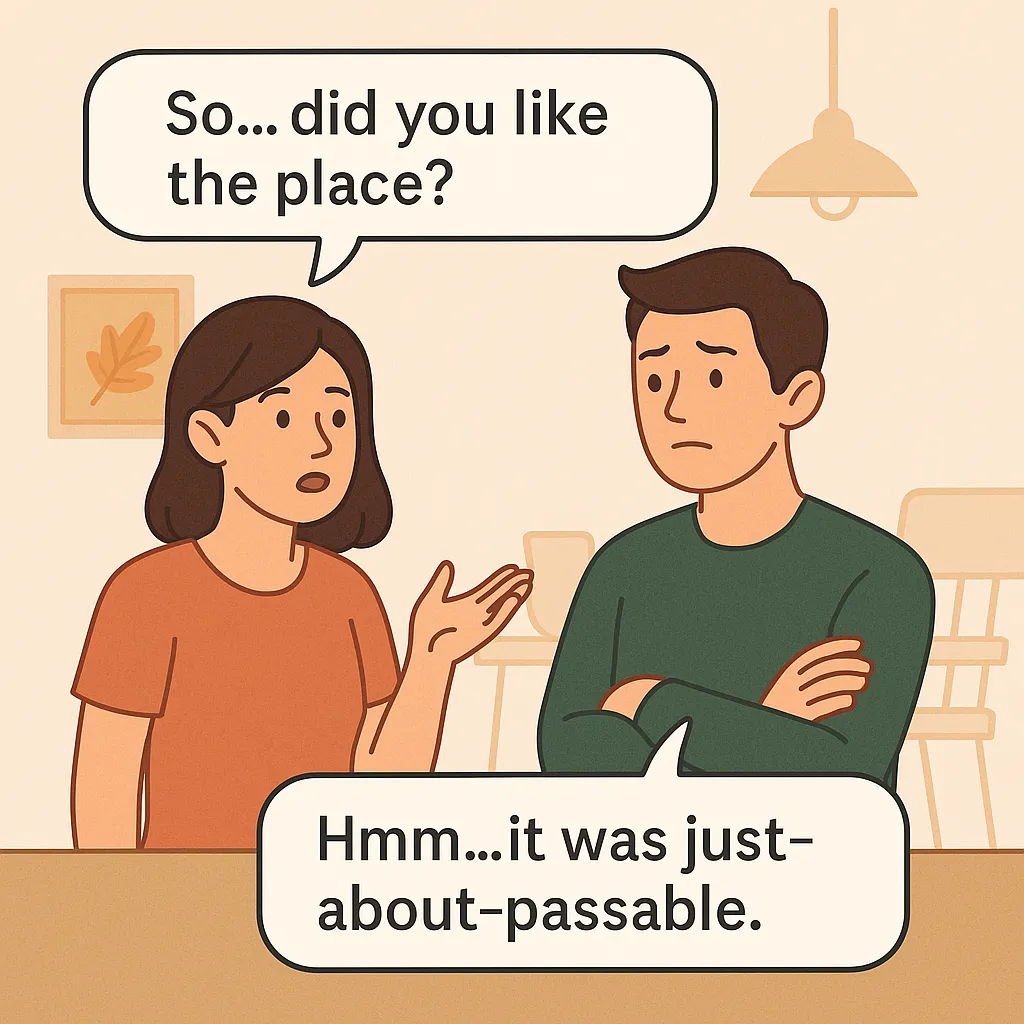 just-about-passable, not quite what I expected, adequate, a bit of a letdown