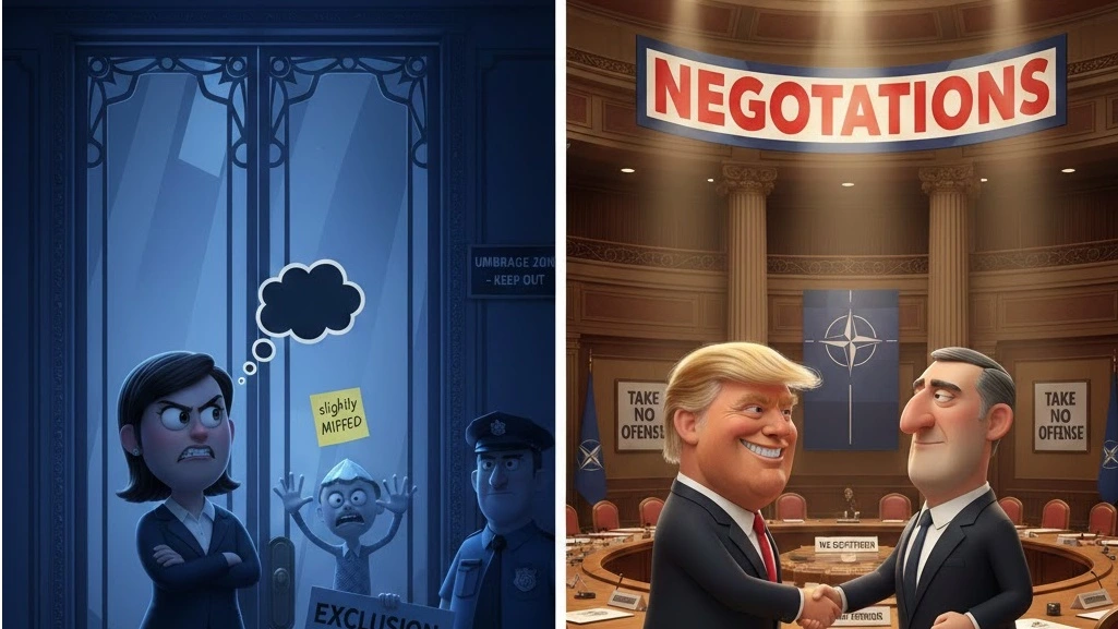 感到不满英语怎么说 take umbrage 格陵兰外交谈判排除背景图