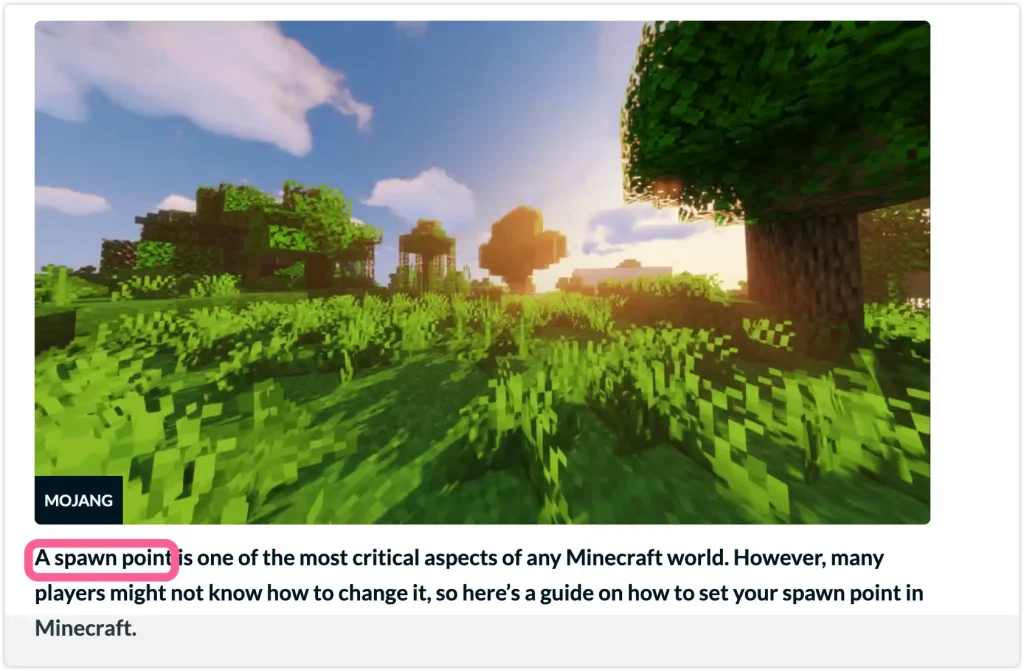 spawn在游戏中的用法示例，Minecraft出生点场景