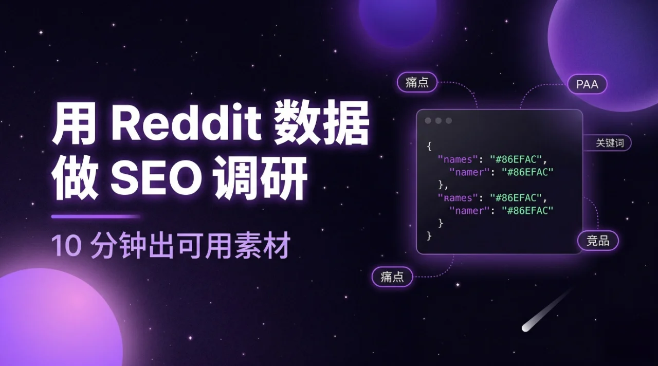 如何利用 Reddit 做 SEO 内容 调研？