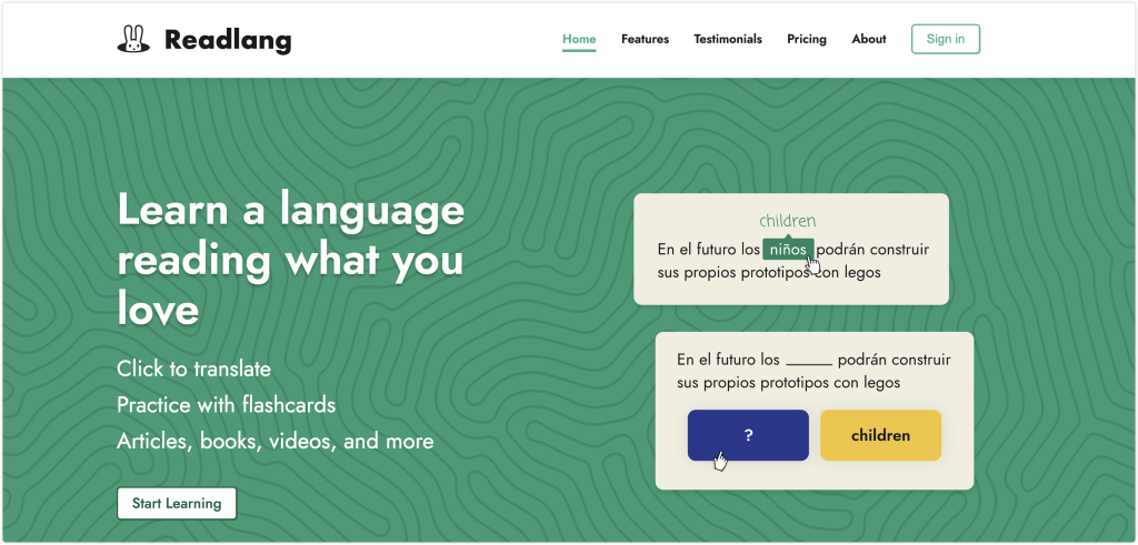 8. Readlang:阅读网页时直接翻译并保存生词
