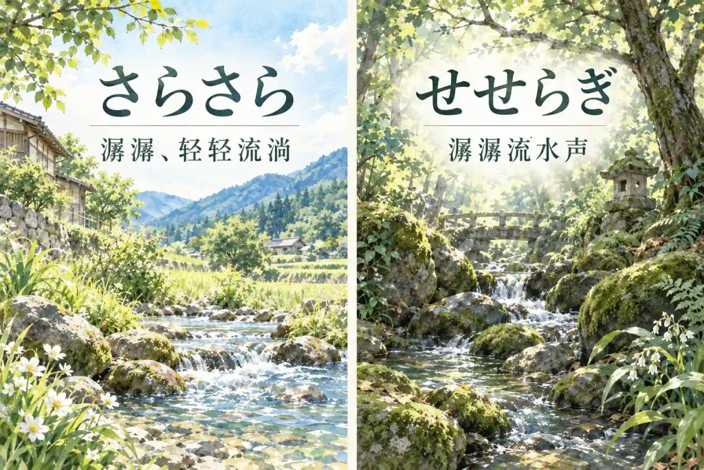 さらさら：清浅的小溪轻轻流过