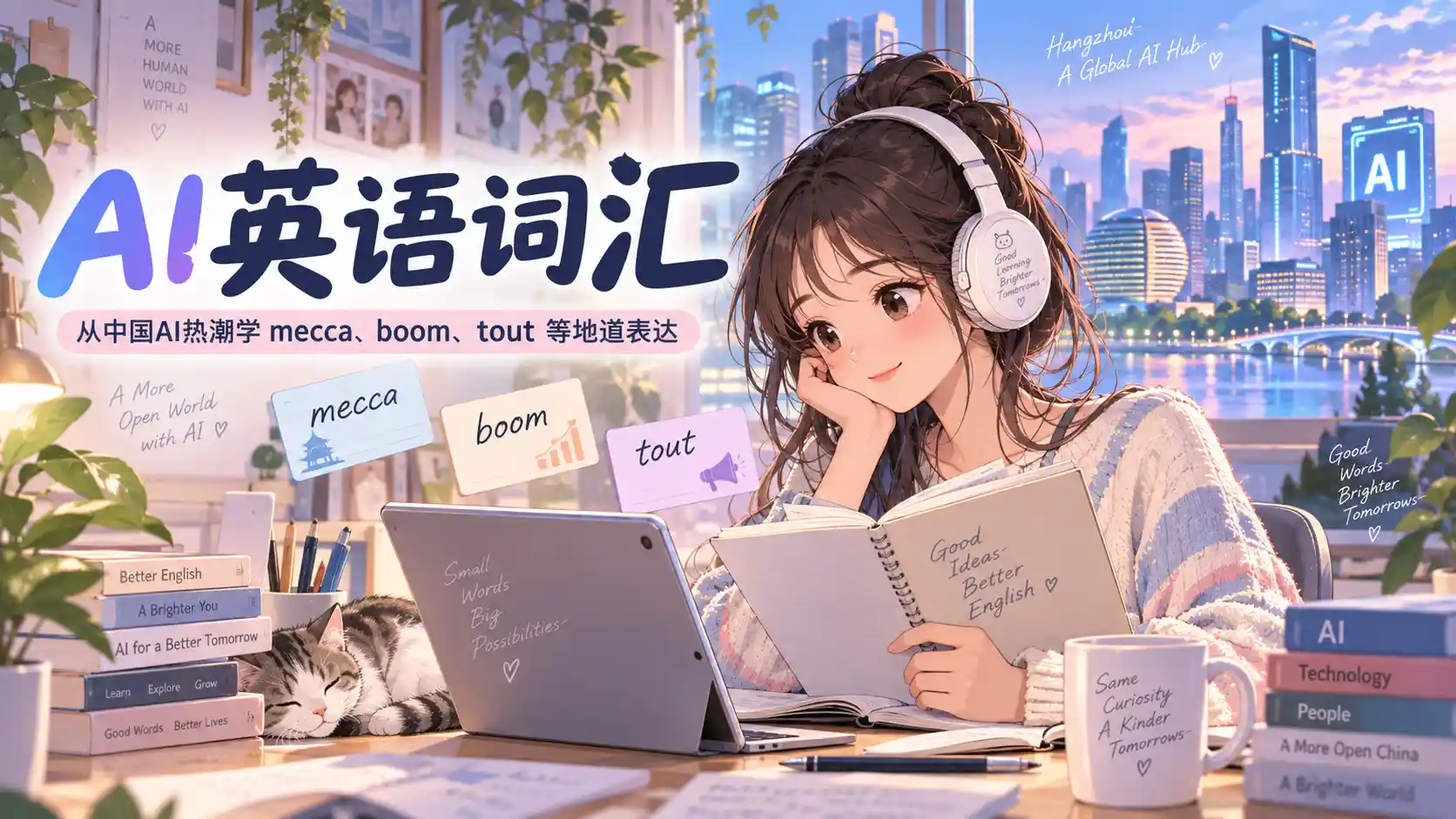 AI英语词汇|从中国AI热潮学 mecca、boom、tout 等地道表达